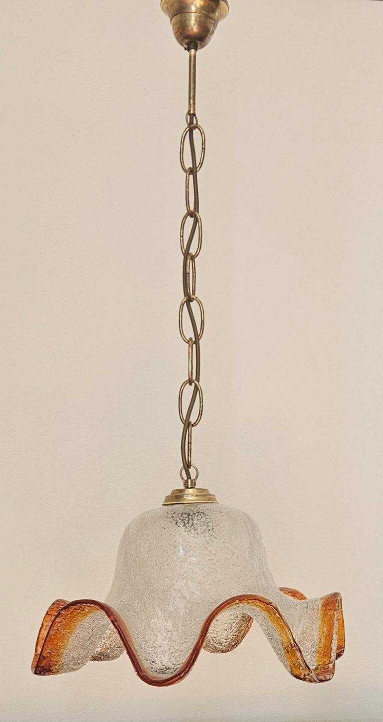 Midcentury Rare Chandelier Mazzega, Murano Glass, Italy, 1970s