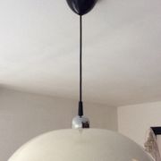 Vintage metal saucer pendant lamp from the 70s