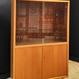 Mid century highboard vintage display cabinet, bookcase