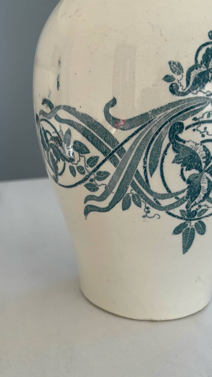 Antique toilet bowl Creil and Montereau Louise ironstone
