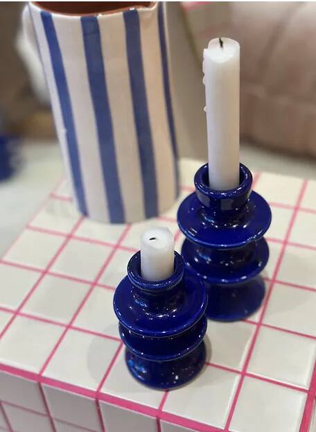 Majorelle dark blue candle holder