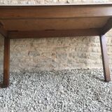 Vintage bistro table half-centuries wood and formica chiné