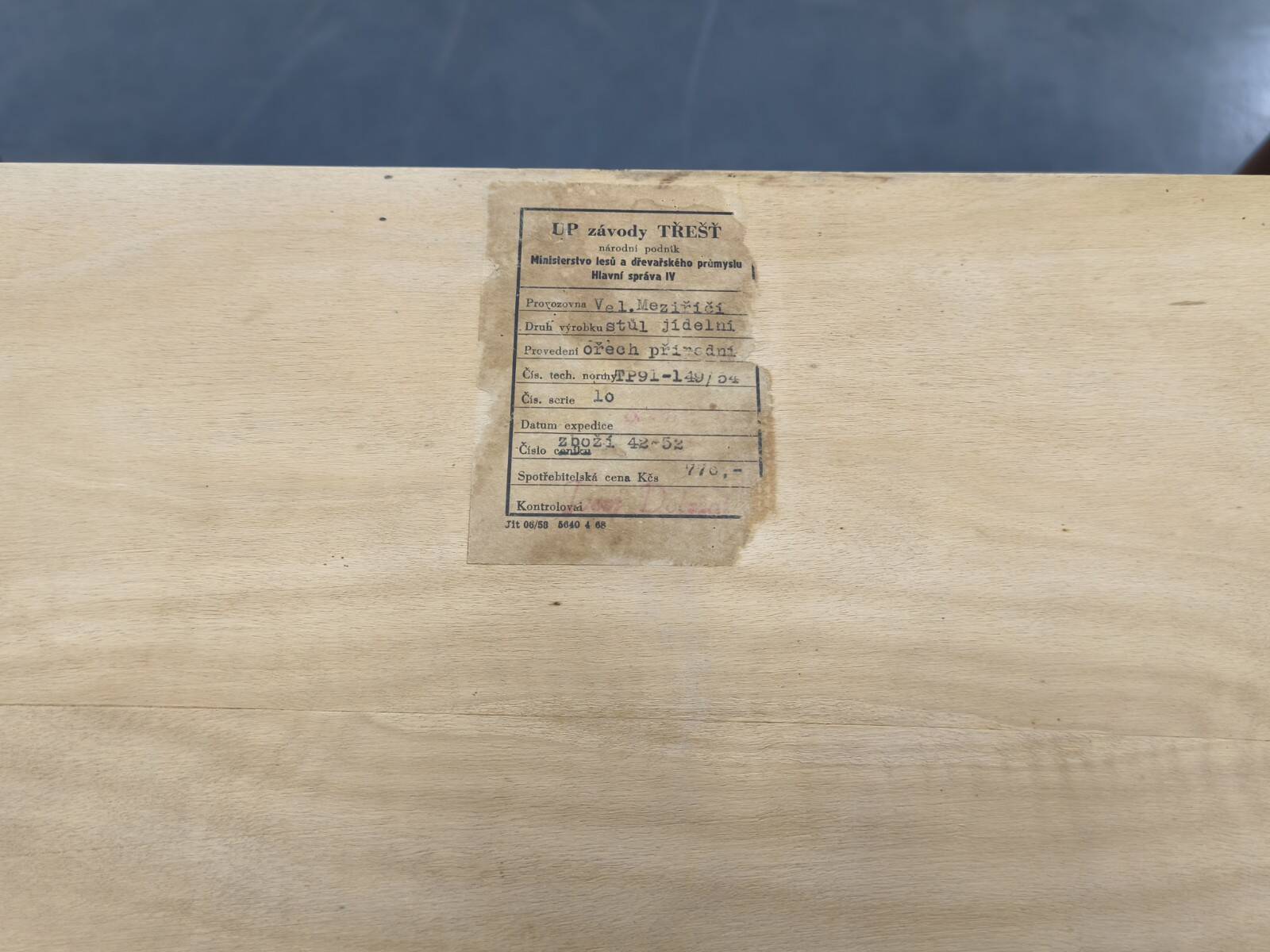 Mid-Century Extendable Dining Table by UP Závody, Czechoslovakia 1950s