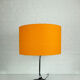 Adjustable Space Age table lamp, original orange lampshade, Staff Leuchten, Germany 1970