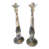 Glass candle holders