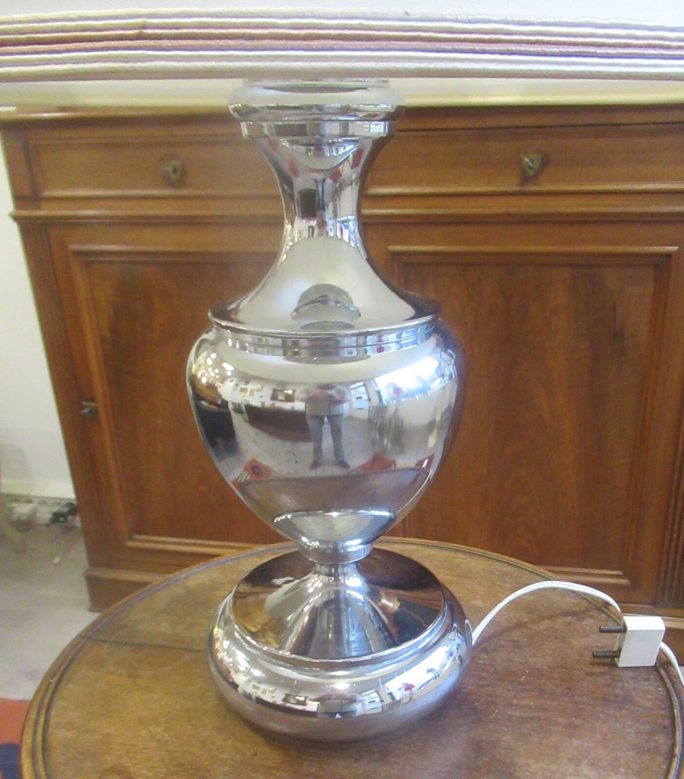 70s lamp, stainless steel