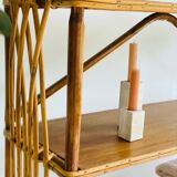 Vintage rattan shelf
