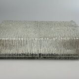 60s 70s ice glass flush mount ceiling lamp by Kaiser Leuchten Germany