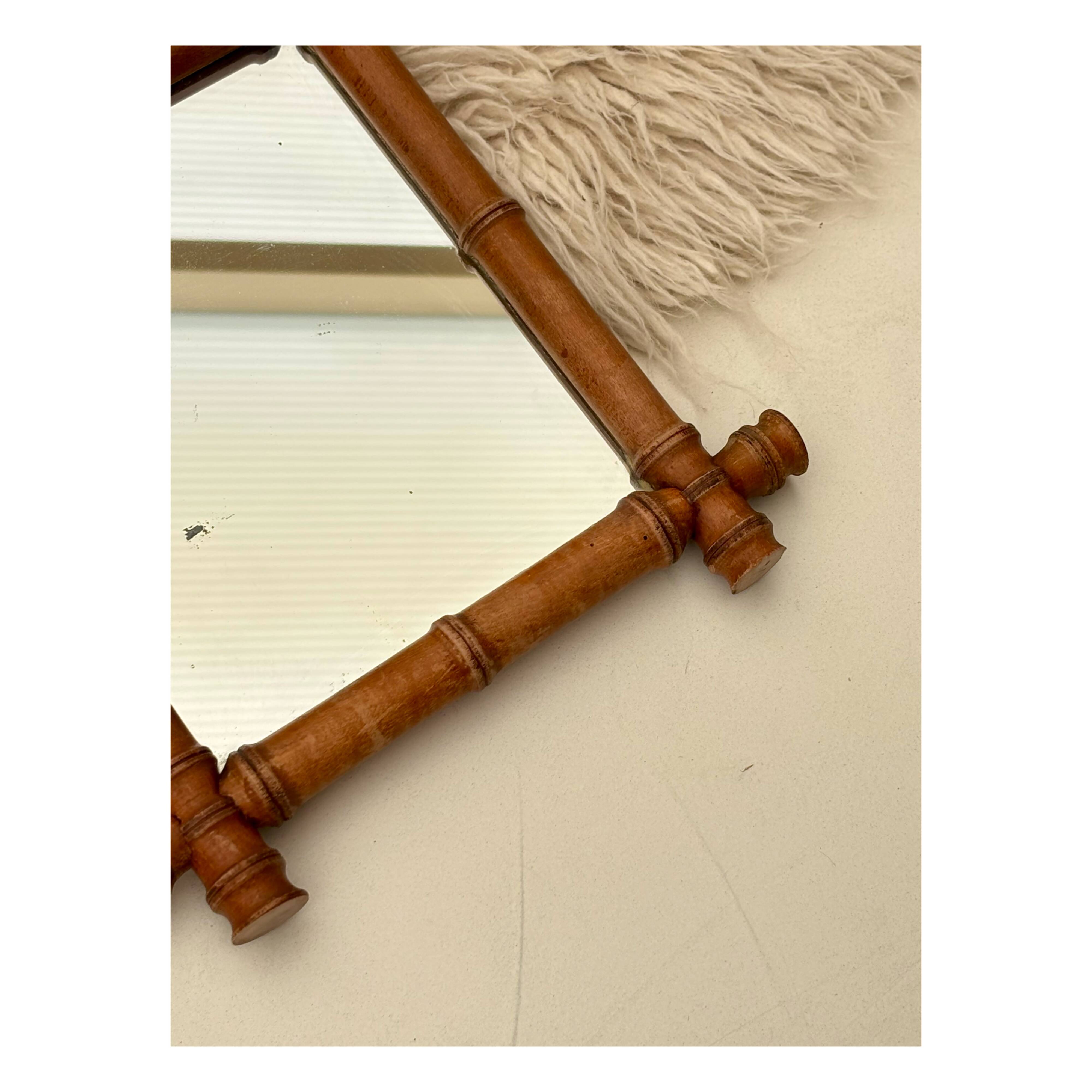 Miroir bois bambou