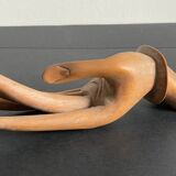 Wooden hand sculpture