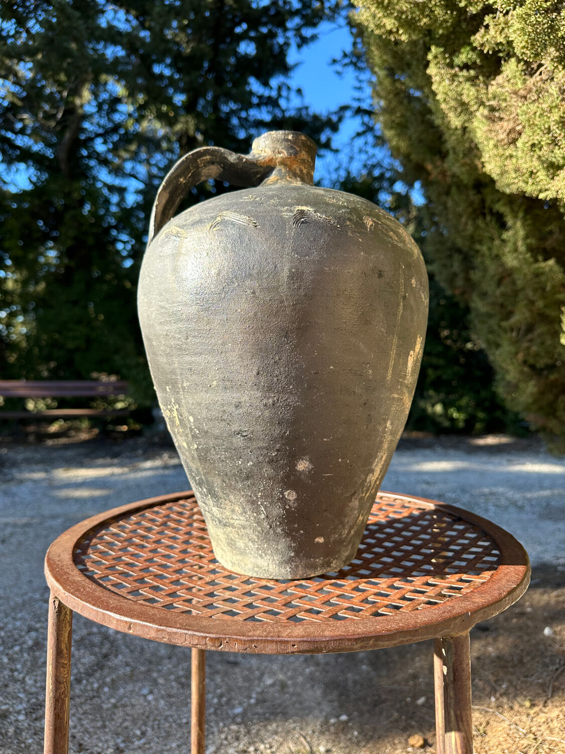 Ancient 19th-century terracotta jug