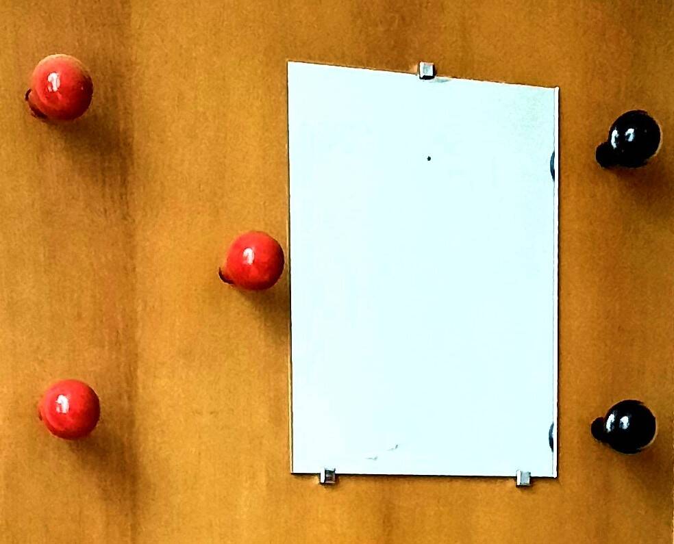 Entrance cloakroom in vintage oak veneer from the 50s/60s