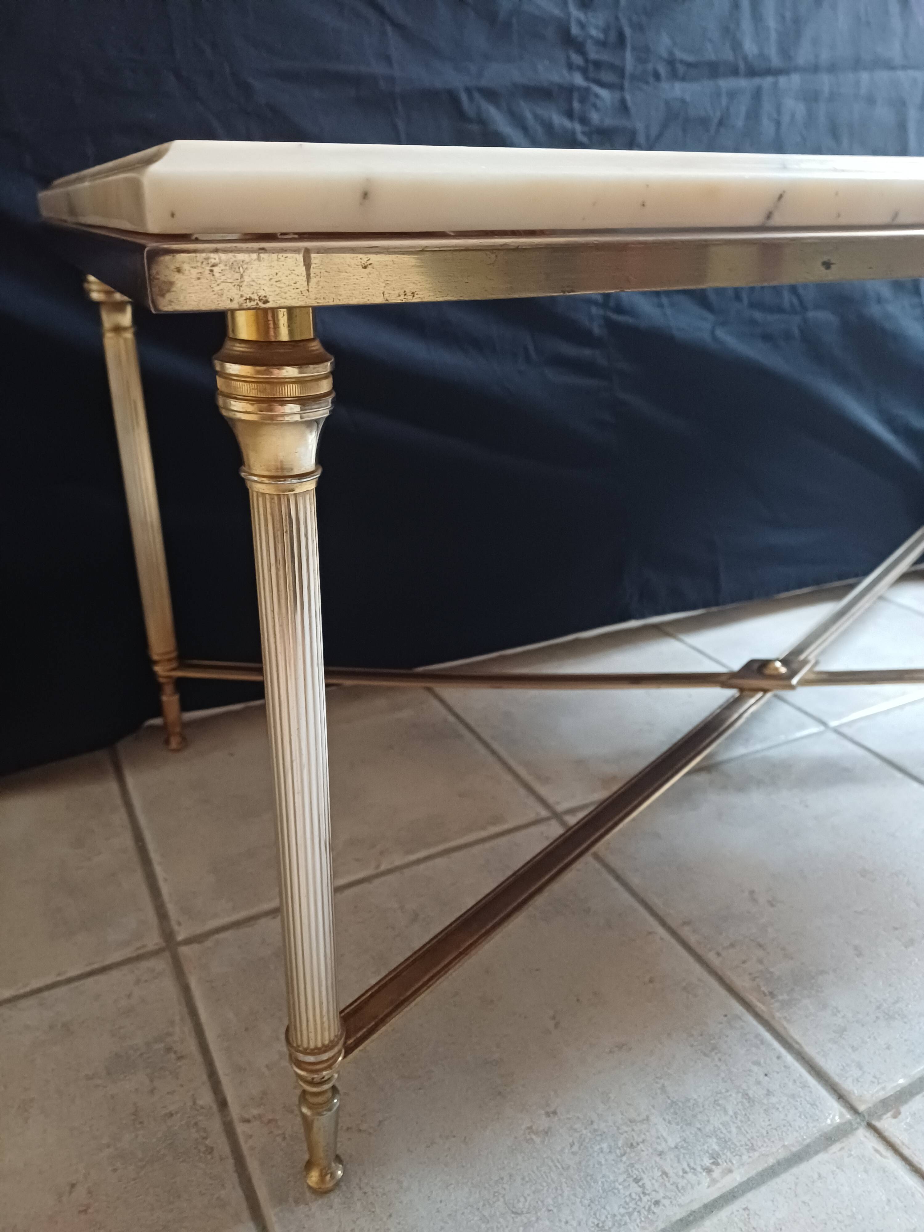 Louis XVI style marble coffee table
