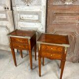 Pair of bedside tables in Louis XVI style circa 1960-70