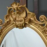 Large Gilded Wood Mirror, Louis XV Style – Part 2 of the 19th Century