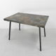 Brutalist coffee table with slate top