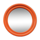 Vintage round orange plastic mirror Cattaneo - Space Age Design