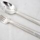 Christofle Gabon, Art Deco, 12 table settings, 24 pieces in silver-plated metal.