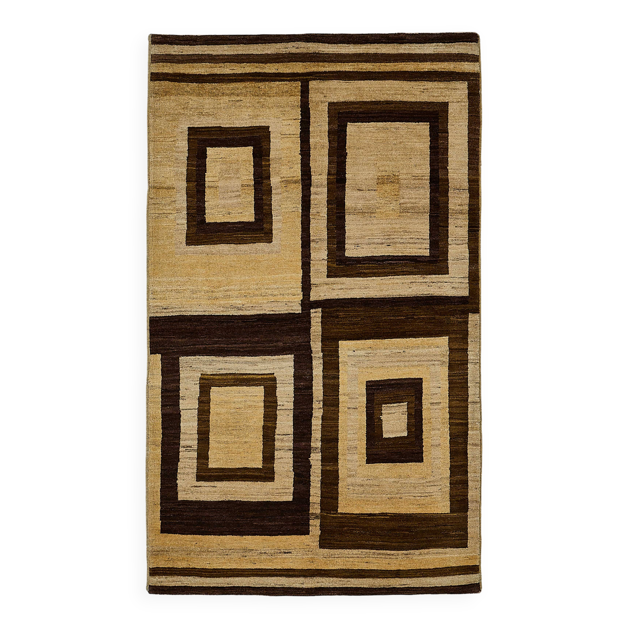 Tapis Oushak en laine noué à la main, 100 cm x 166 cm