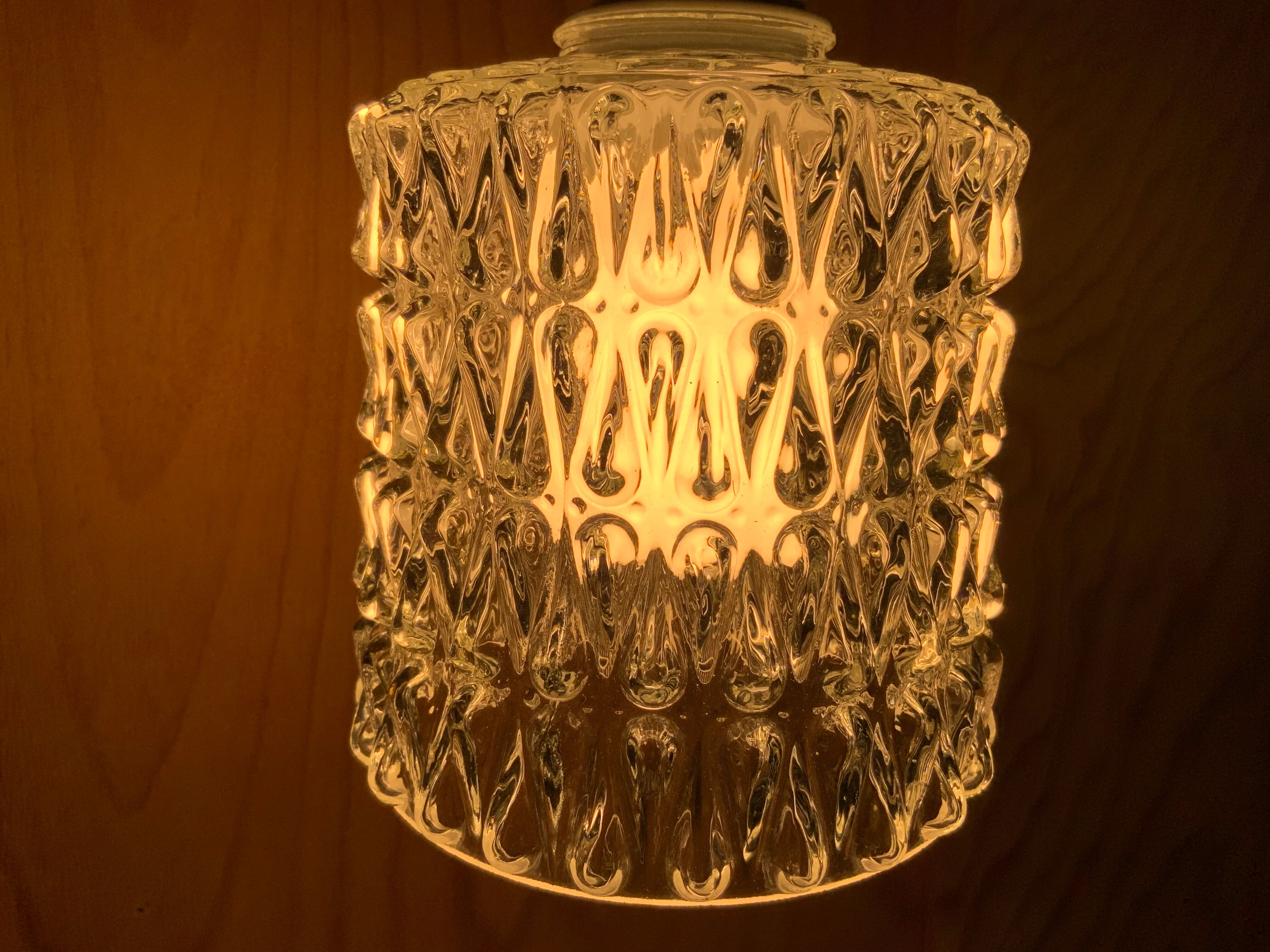 Vintage glass pendant lamp