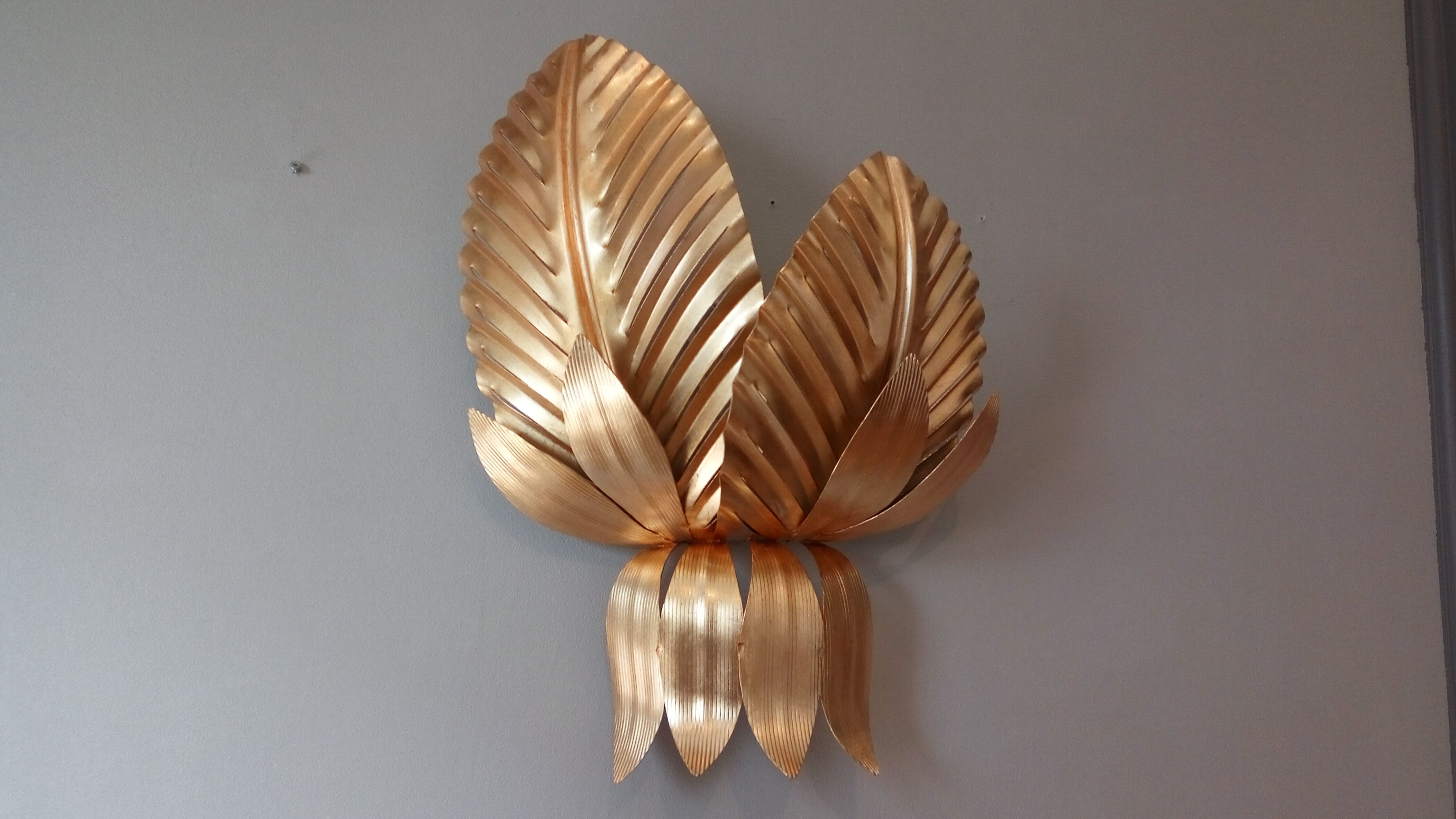 Applique double feuilles vintage
