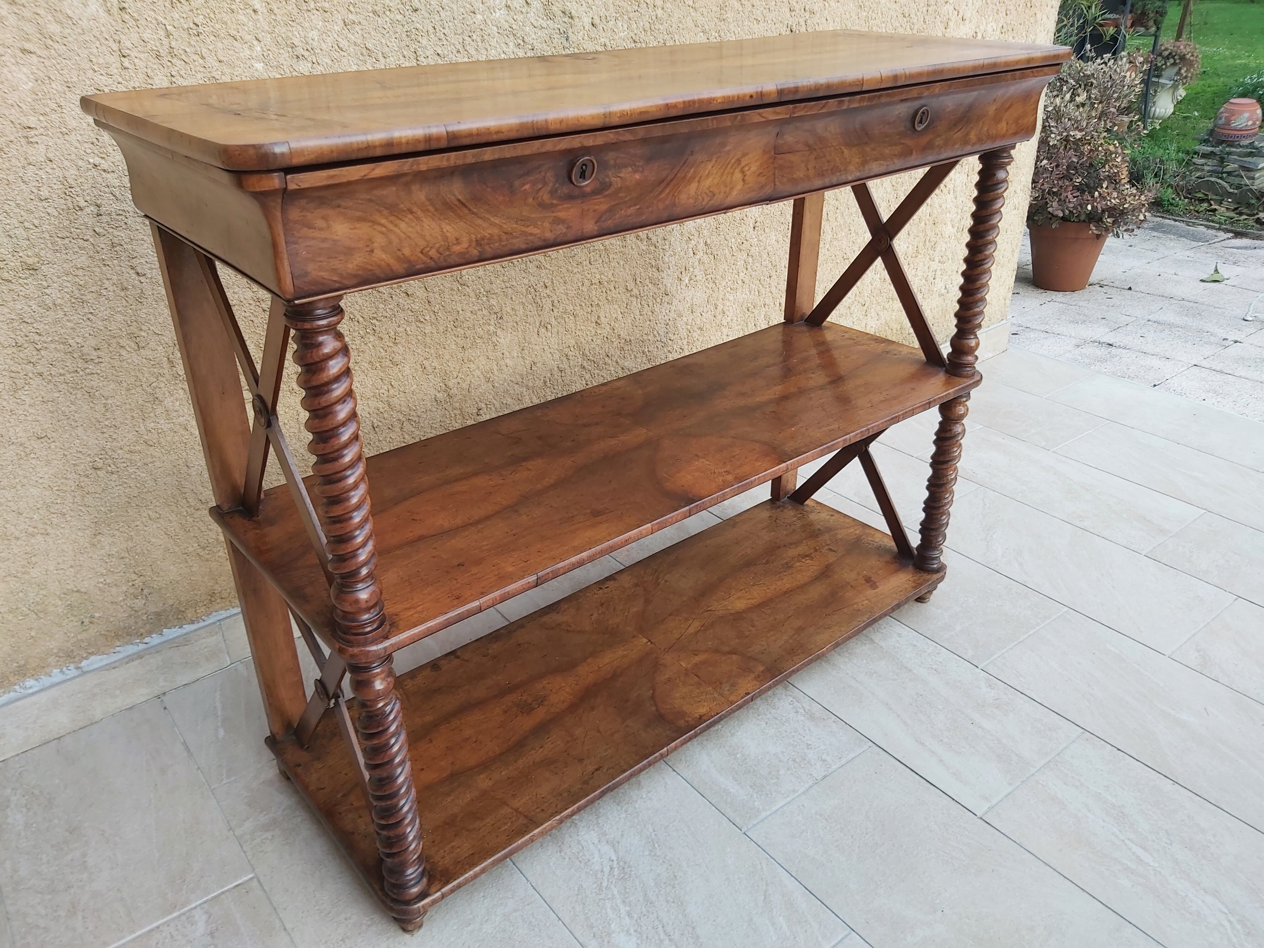 Nineteenth century walnut console