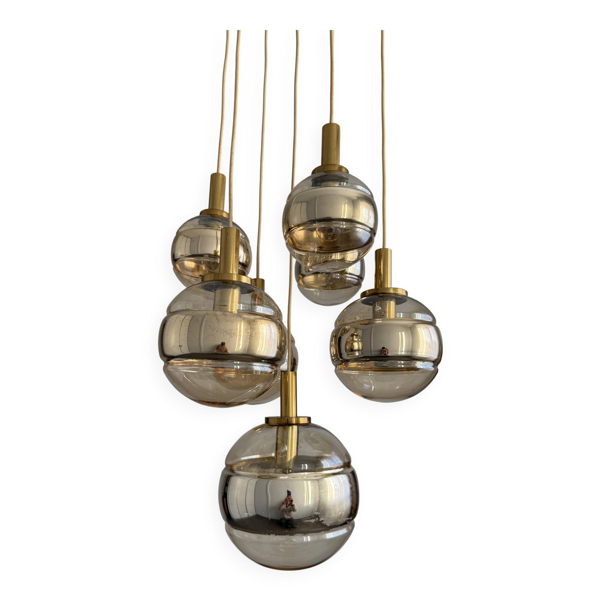 Suspensions 7 Globes Piell & Putzler 1970s