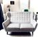 Two-seater tufted sofa Scandinavian style Mid-Century spirit compass legs