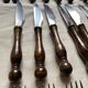 Set couverts 36 pièces manches en bois et inox , années 70