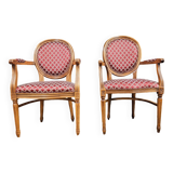 Paire de fauteuil Médaillon style Louis XV