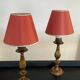 Paire de lampes vintage style empire en bronze