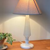 Vintage geometric alabaster stone lamp