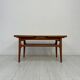 1960s vintage Danish mid-century extendable teak coffee table by Trioh Møbler