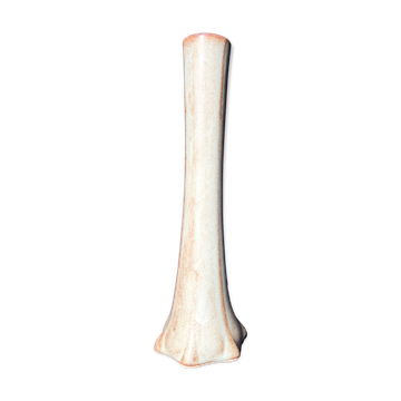 Gooseneck vase flammé green and brown sandstone Vallauris