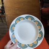 Lot of 8 Givors plates in antique earthenware.