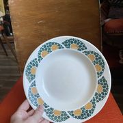Lot of 8 Givors plates in antique earthenware.