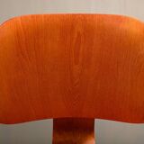 Charles & Ray Eames Early LCW Lounge Chair Red Aniline for Herman Miller