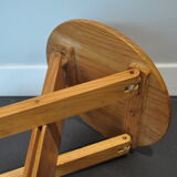 Folding pine stool in 70s