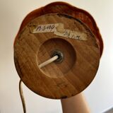 Pair of vintage wooden foot lamps