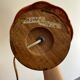 Pair of vintage wooden foot lamps