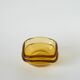 Pair of storage compartments in yellow colored glass, in the style of Murano, 1970