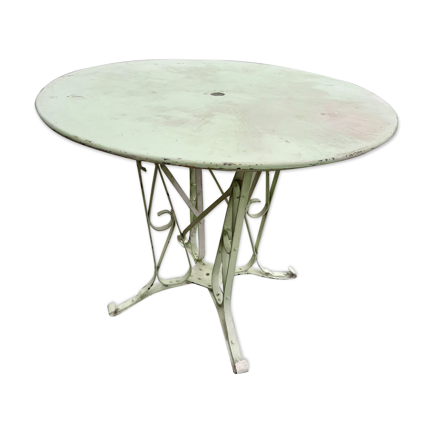 Old iron garden table