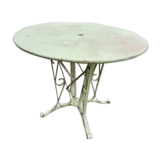 Old iron garden table