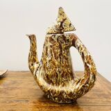 Rare Vallauris ceramic coffee service Sculptural design and u enamel