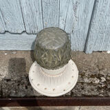 Art Deco ceiling light with a porcelain base.