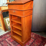 Wooden writing desk with storage, vintage 1950s.