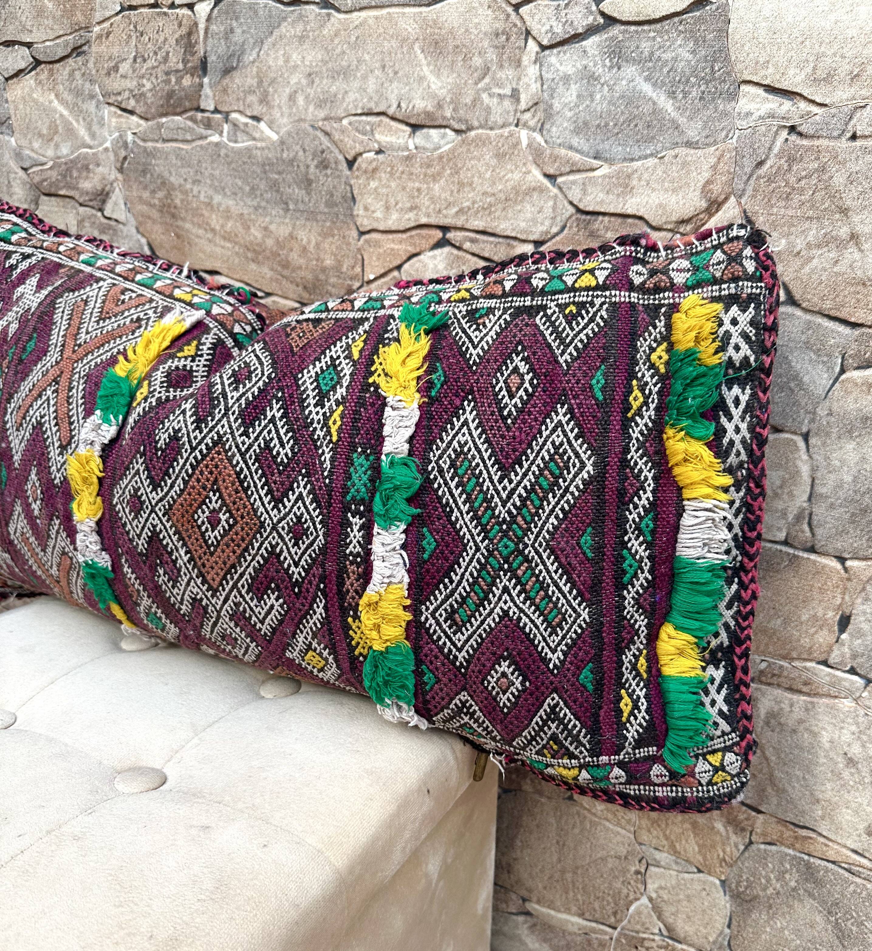 Berber Cushion, Vintage Moroccan Rug Cushion Cover, cushion