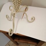 Umbrella holder in metal and wicker decor floral