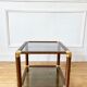 Piece of smoked glass sofa