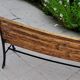 Garden bench cast iron and wood